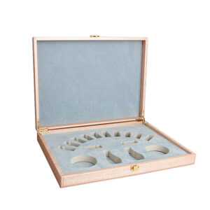 Custom Skincare Serum Leather and Wood Box